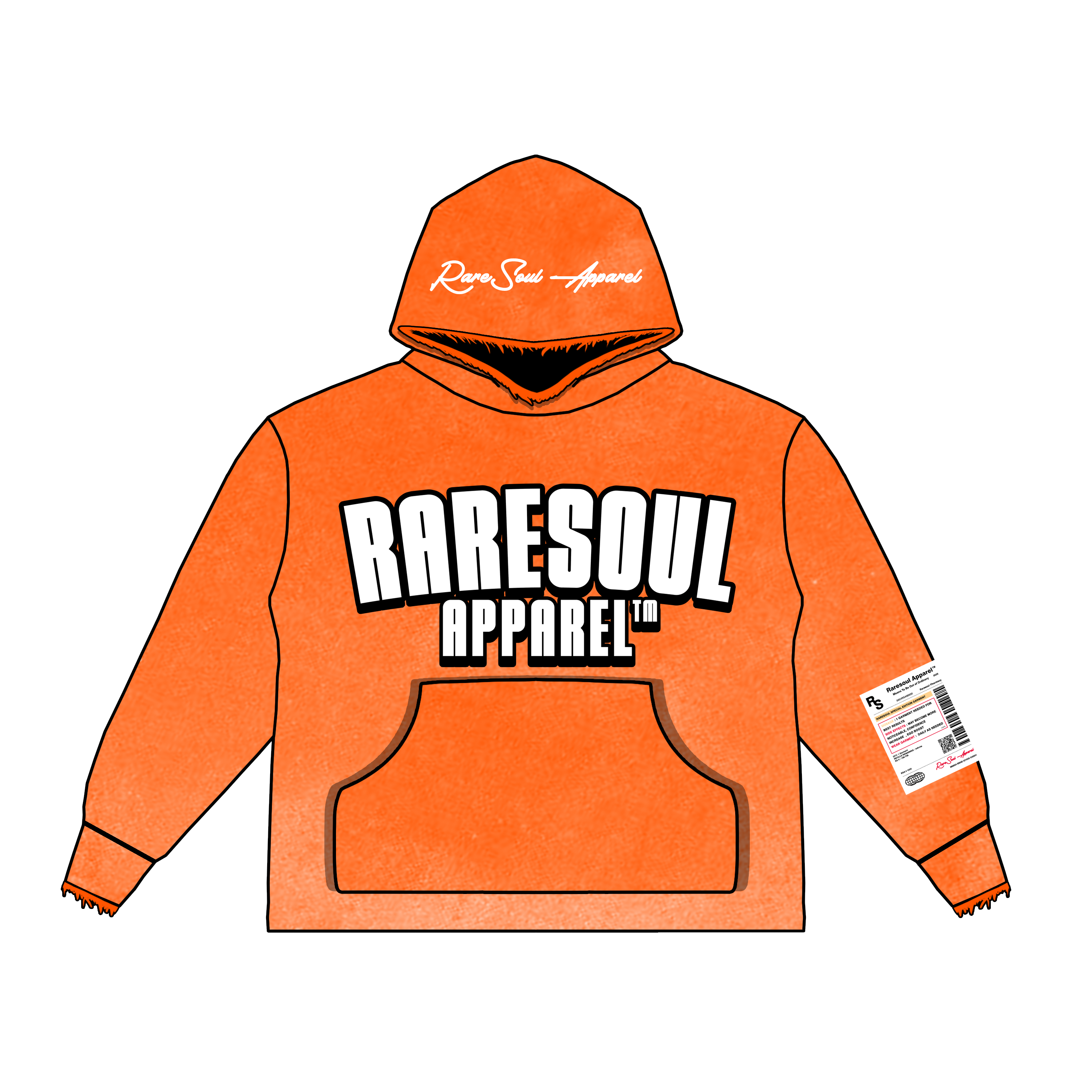 Orange Script Hoodie