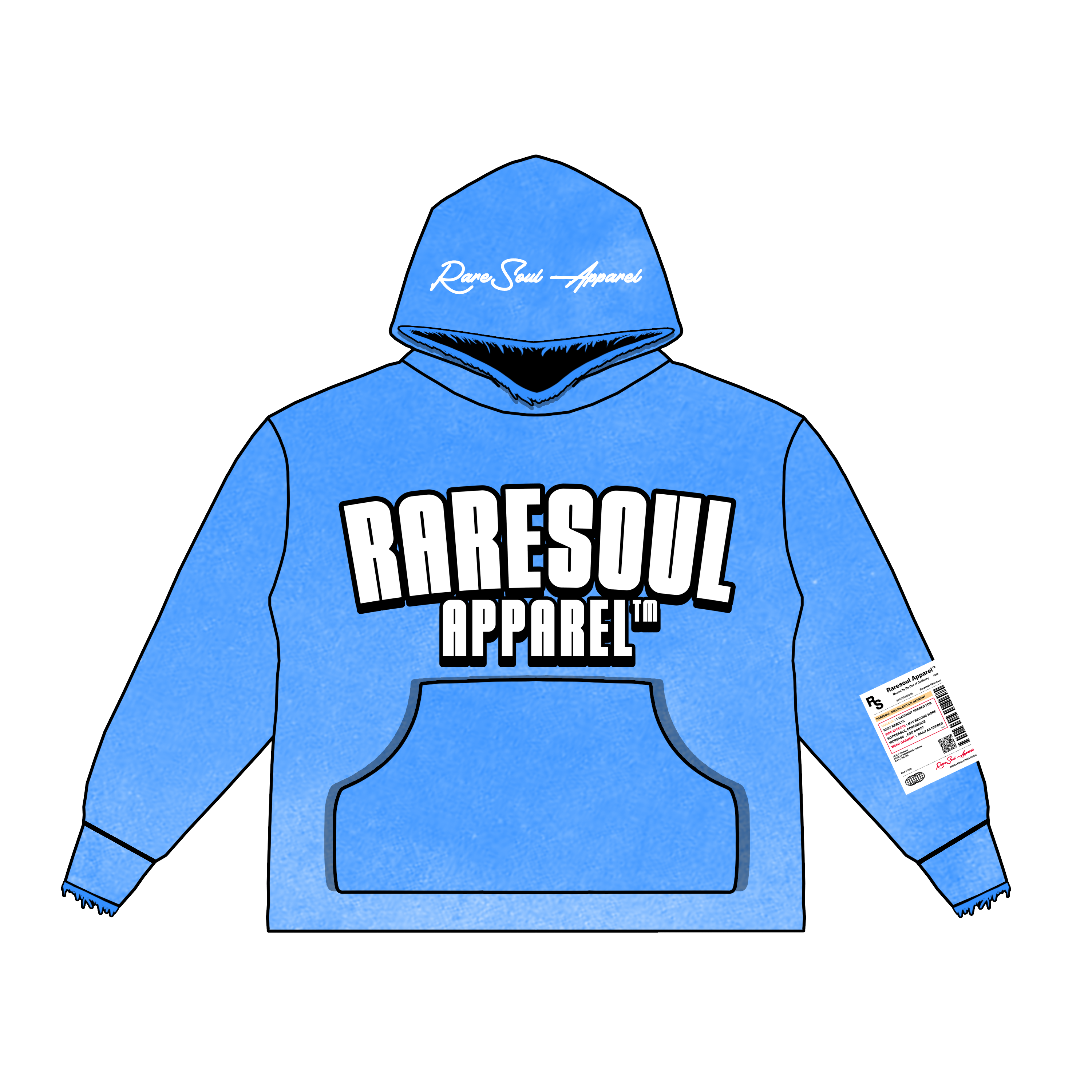 Blue Script Hoodie